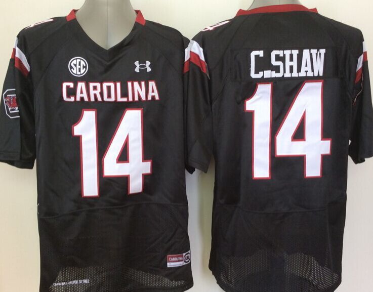 NCAA Youth South Carolina Gamecock Black 14 C Shaw jerseys